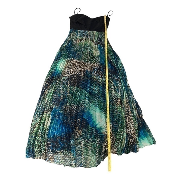 Laundry by Shelli Segal tropical watercolor leopard print crinkle maxi dress - Picture 5 of 16